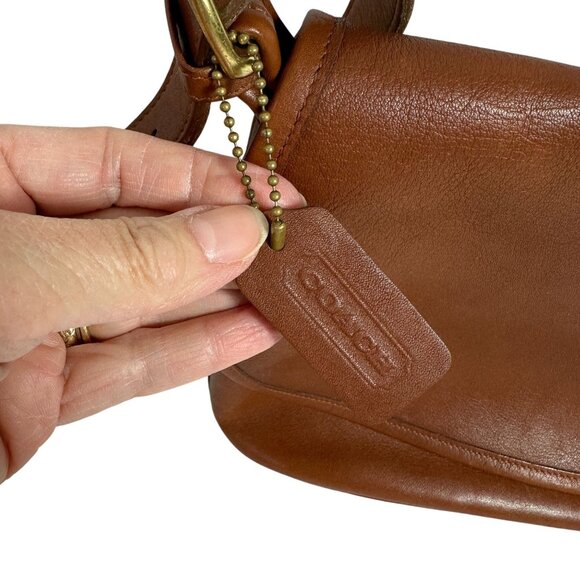 Vintage Coach FLETCHER BAG Shoulder Tan Messenger Flap 4150 COSTA RICA - Picture 9 of 16